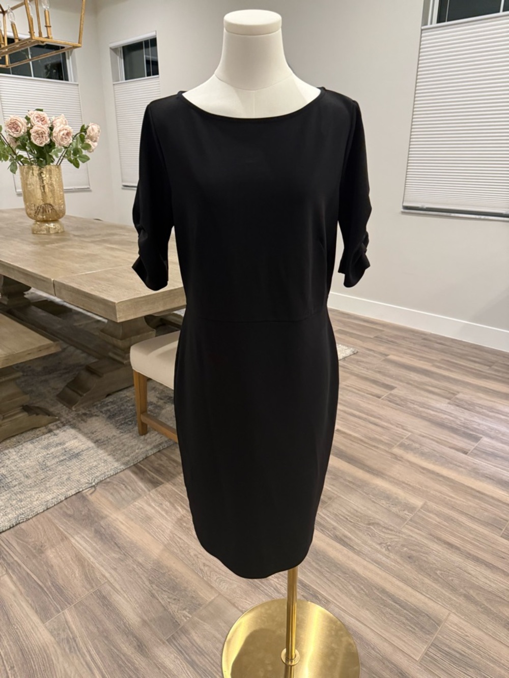 Ann Taylor Black Midi Sheath Dress
